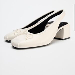 NEW - Zara slingback ballet flat heels